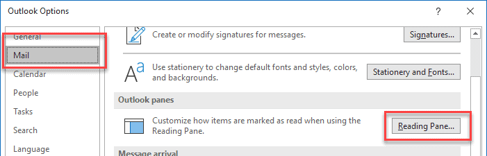 outlook 2016 for mac marking messages as read